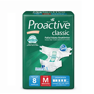 Pañales Proactive Classic Talla M x8 