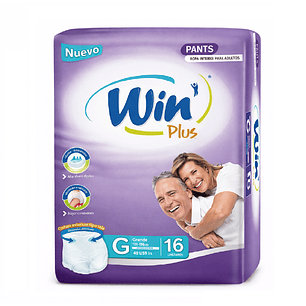 Pañales Win Plus Pants Adulto Alta Absorción Talla G x16 