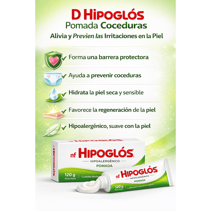  Hipoglos Pomada Anti Coceduras 120 Gr 5