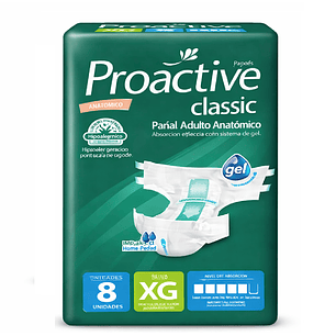 Pañales Para Adultos Proactive Classic Talla XG x8