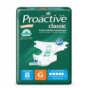 Pañales Adultos Proactive Talla G x8 