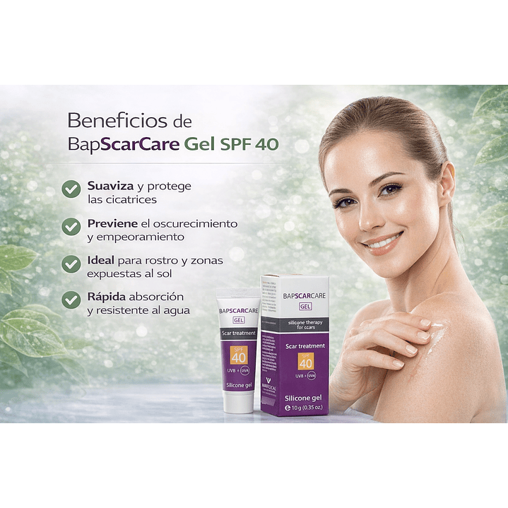 BapScarCare Gel SPF40 10 g | Gel de Silicona para Cicatrices con Protección Solar 6
