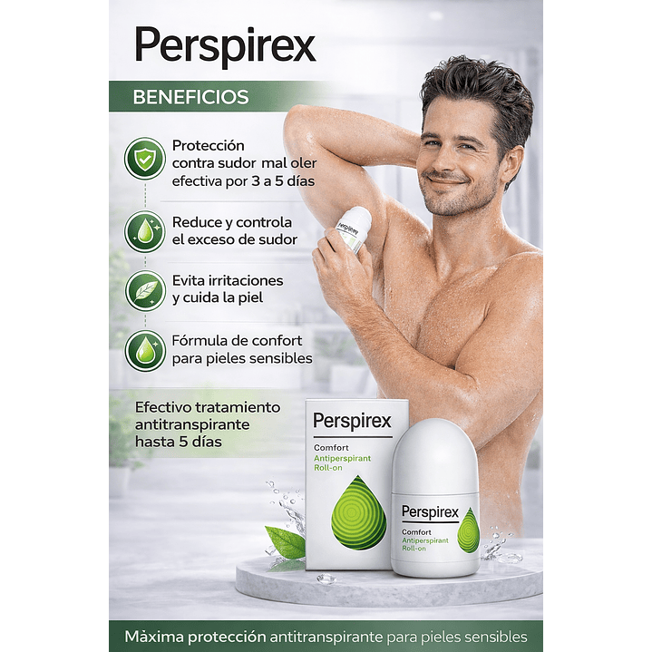 Perspirex Antitranspirante Roll-on Comfort 20ml 6