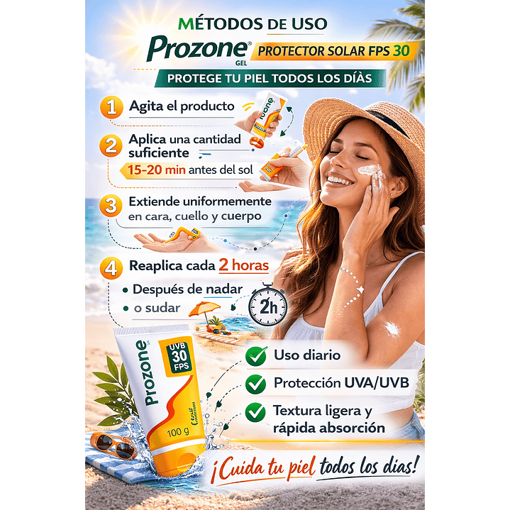Protector Solar Prozone Gel Fps30 100g 4
