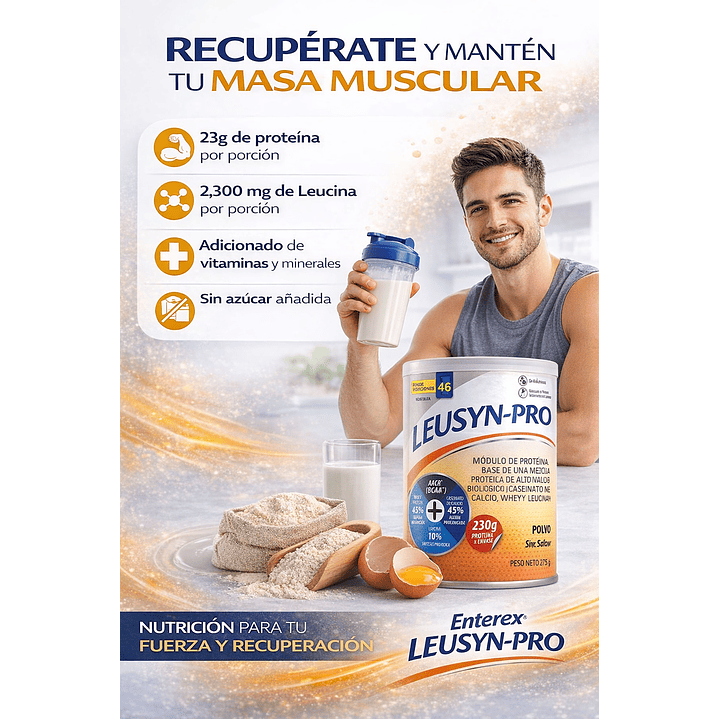 Leusyn Pro Polvo Sin Sabor 275g 5