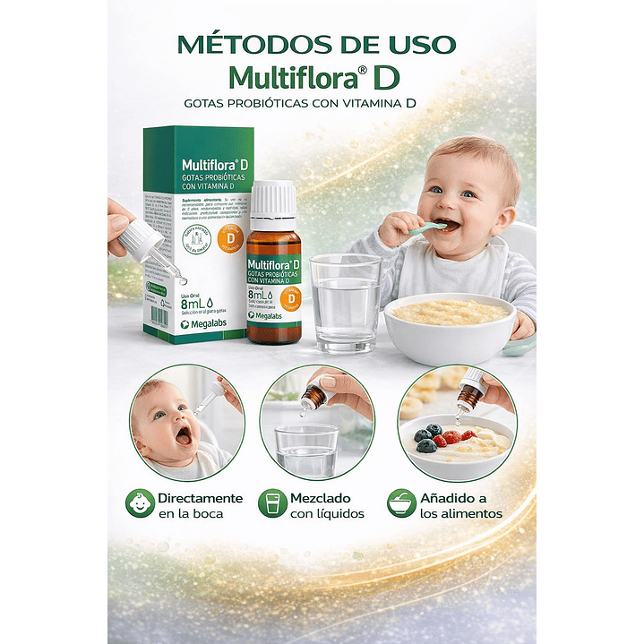 Multiflora Gotas Probioticas Con Vitamina D 8ml 4