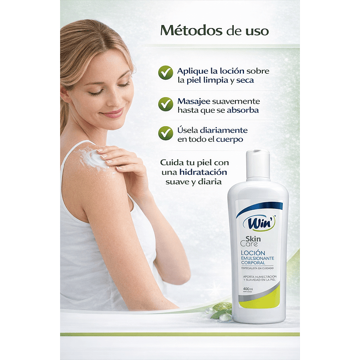 Win Loción Emulsionante Corporal 400ml Pack X3 7