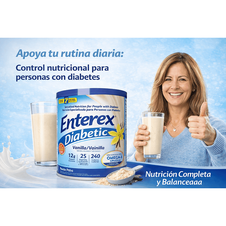 Enterex Diabetic Vainilla Polvo 400g 5