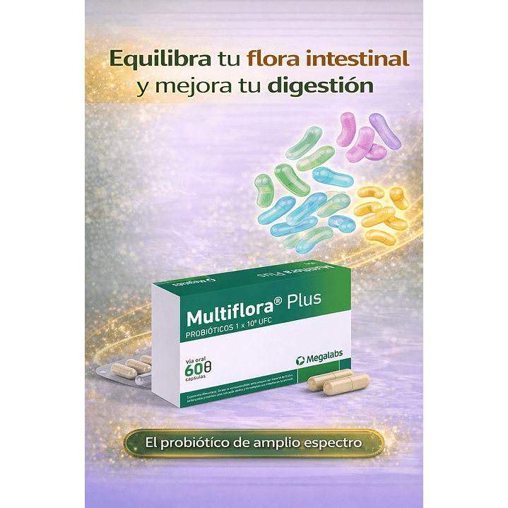 Multiflora Plus Probiotico Caja X60 Capsulas 4