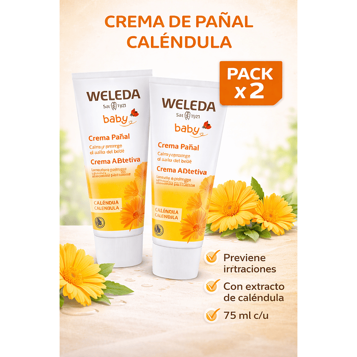 Crema De Pañal Calendula Bebe Antipañalitis 75ml Pack X2 6