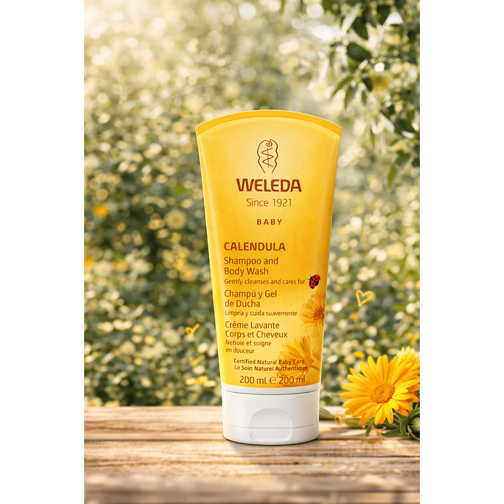 Shampoo Y Gel De Ducha De Caléndula Weleda 200 Ml 5