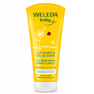 Shampoo Y Gel De Ducha De Caléndula Weleda Baby 200 Ml