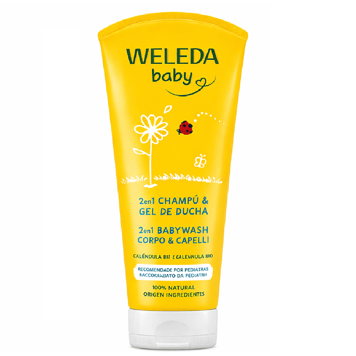 Shampoo Y Gel De Ducha De Caléndula Weleda Baby 200 Ml 1
