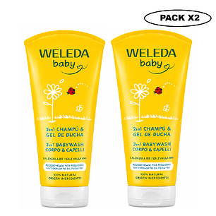 Shampoo Y Gel De Ducha De Caléndula Weleda 200 Ml Pack x2