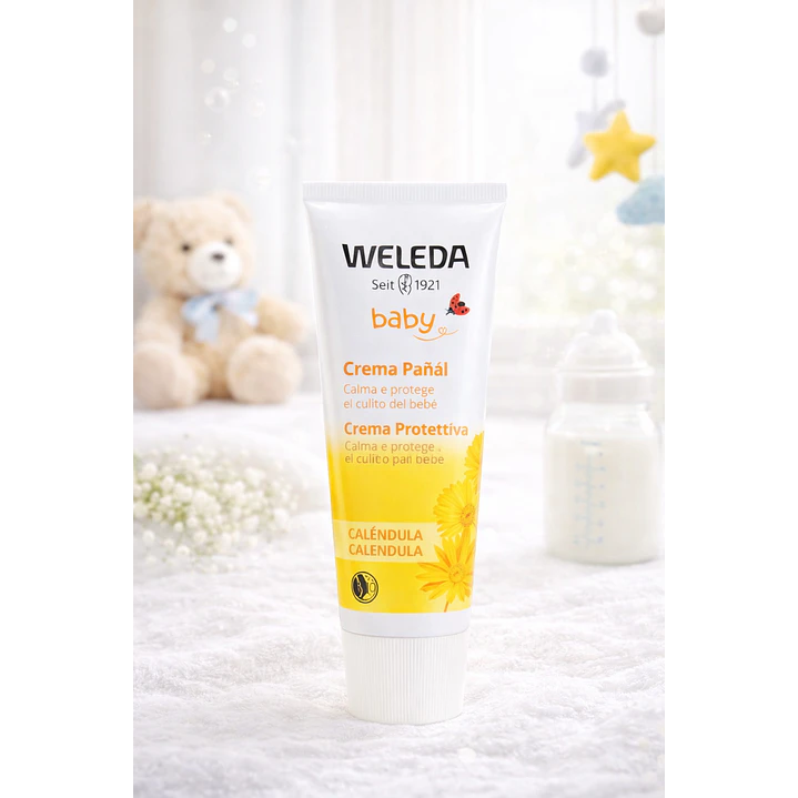 Crema De Pañal Caléndula Weleda Baby Antipañalitis 75ml 7