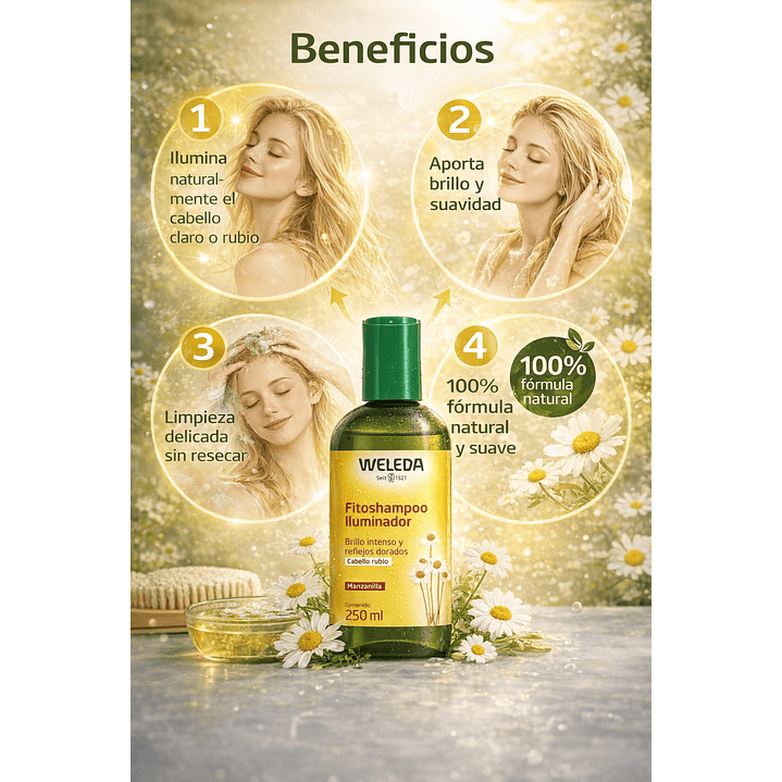 Fitoshampoo Iluminador Manzanilla Weleda 250ml 3