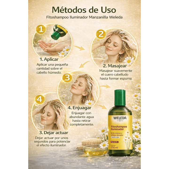 Fitoshampoo Iluminador Manzanilla Weleda 250ml 4
