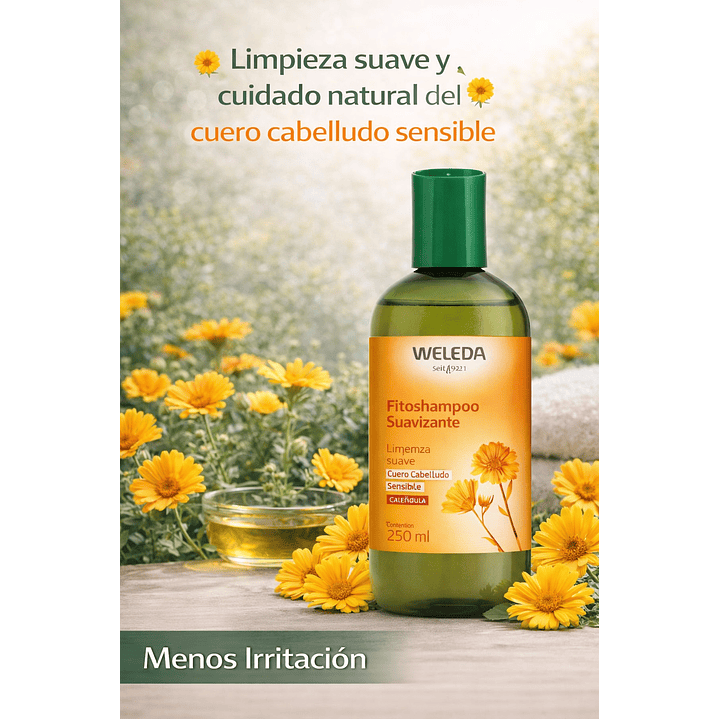 Fitoshampoo Caléndula Cuero Cabelludo Sensible Weleda 250ml 6