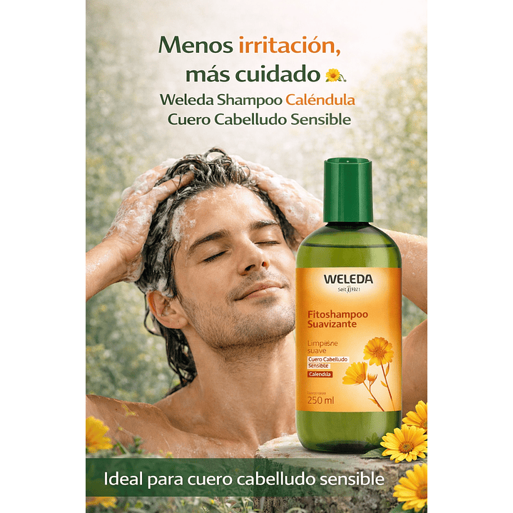 Fitoshampoo Caléndula Cuero Cabelludo Sensible Weleda 250ml 3