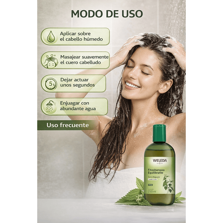 Fitoshampoo Ortiga Cuero Cabelludo Graso Weleda 250ml 3