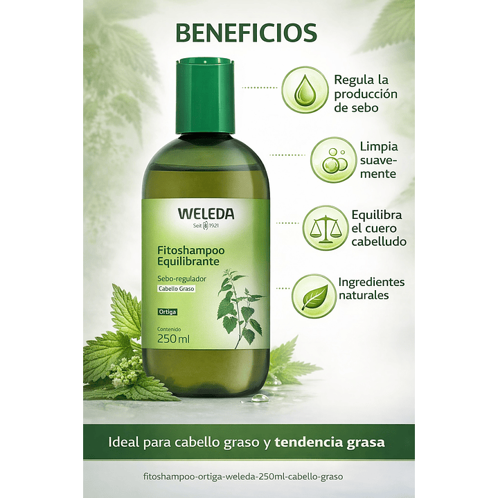 Fitoshampoo Ortiga Cuero Cabelludo Graso Weleda 250ml 4