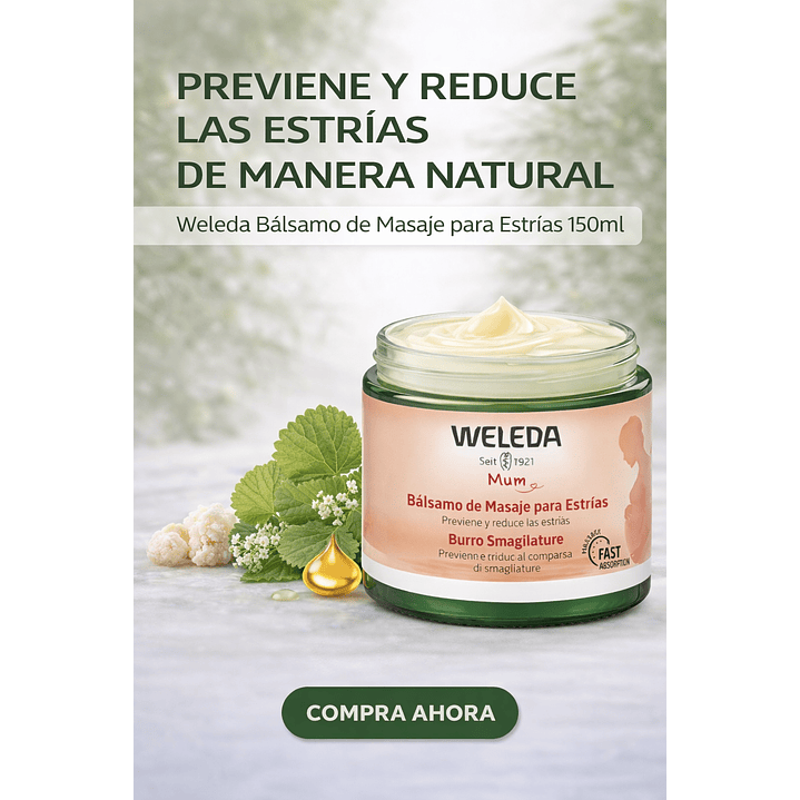  Balsamo De Masaje Para Estrias Weleda 150ml 5