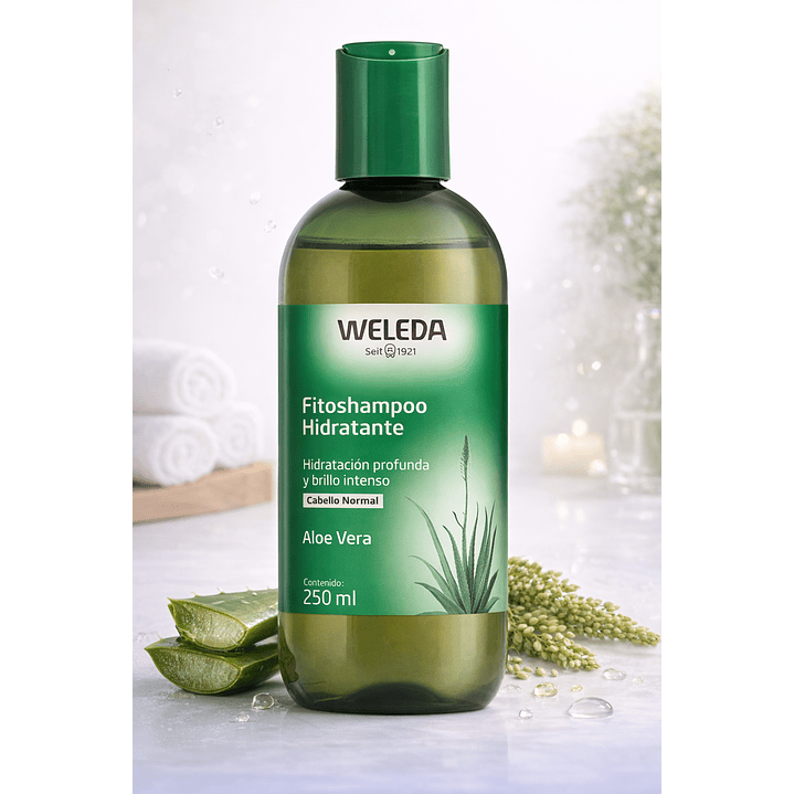 Fitoshampoo Hidratante Aloe Vera Weleda Cabello Normal 250ml 7