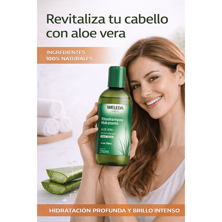 Fitoshampoo Hidratante Aloe Vera Weleda Cabello Normal 250ml 3