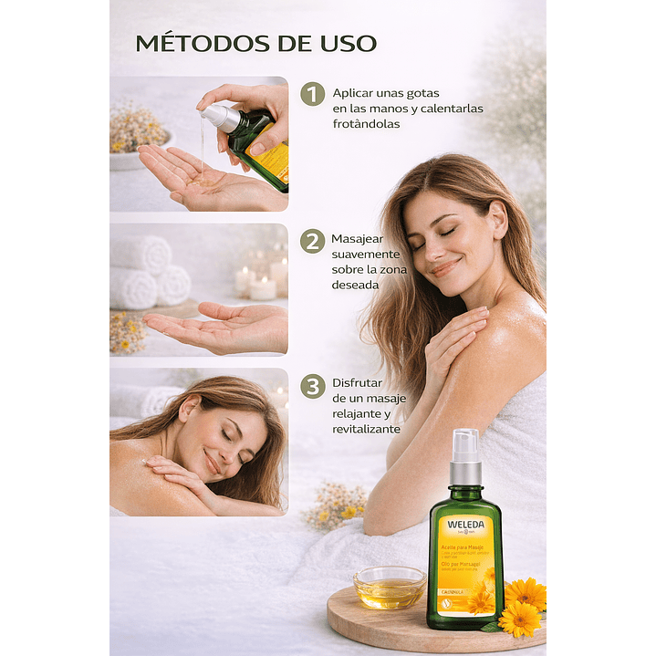 Aceite Para Masaje De Caléndula Weleda 100ml Apto Vegano Celíaco 6