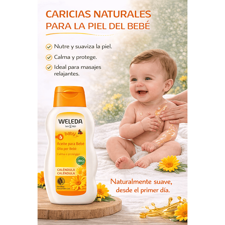 Aceite De Calendula Para Baby Weleda 200ml 3