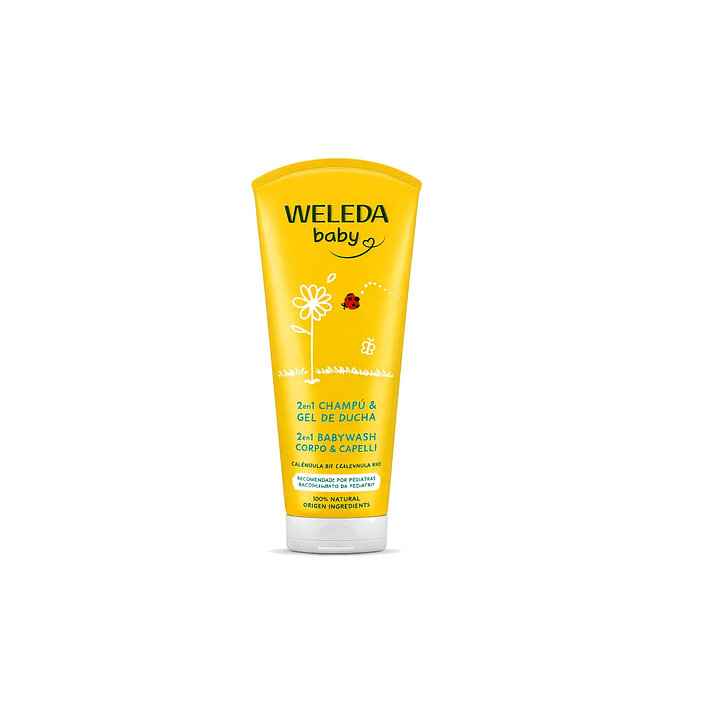 Kit Weleda Champu Y Gel De Ducha 200 Ml + Crema Pañal Calendula 2