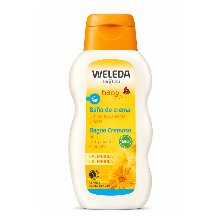  Kit Weleda Baby Shampoo Calendula 200 ml + Baño De Crema Calendula 200 ml  3