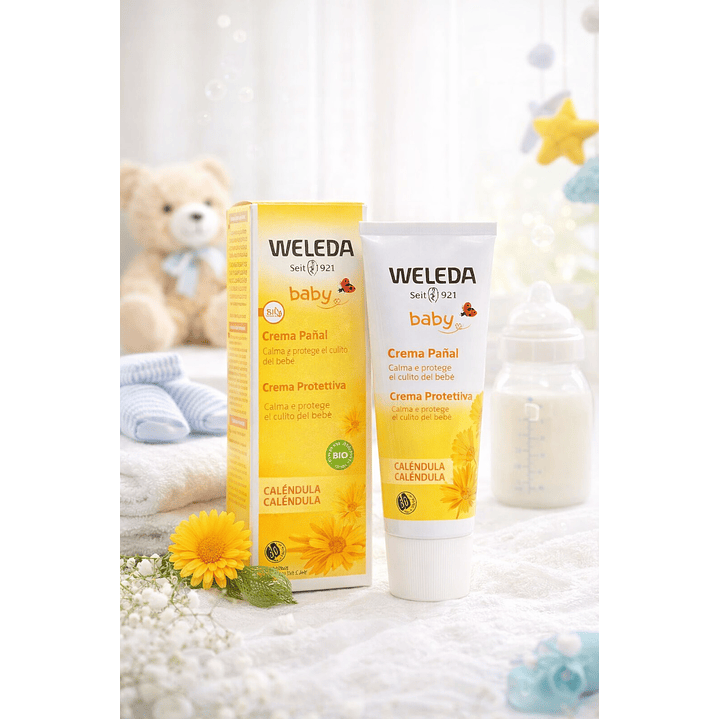 Kit Weleda Champu Y Gel De Ducha 200 Ml + Crema Pañal Calendula 3