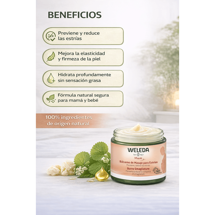 Kit Weleda Aceite De Masaje Para Estrías + Balsamo Para Estrias 7
