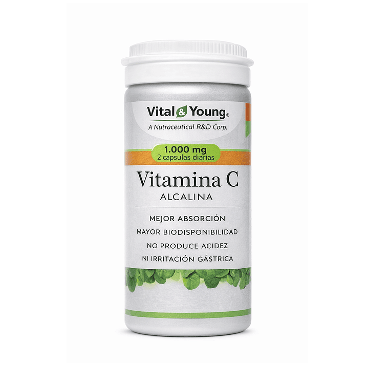 Vitamina C Alcalina 60 Cápsulas Vital & Young 2