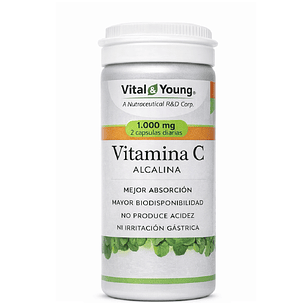 Vitamina C Alcalina 60 Cápsulas Vital & Young