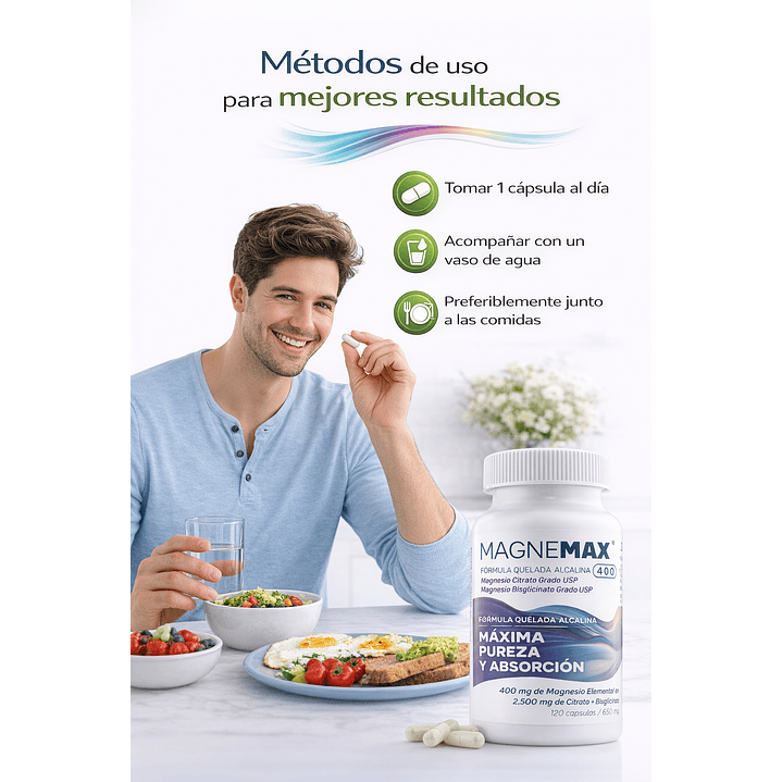 Magnemax 400 Vital & Young 120 Cápsulas Magnesio 2