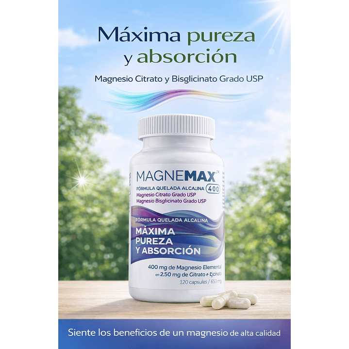 Magnemax 400 Vital & Young 120 Cápsulas Magnesio 4