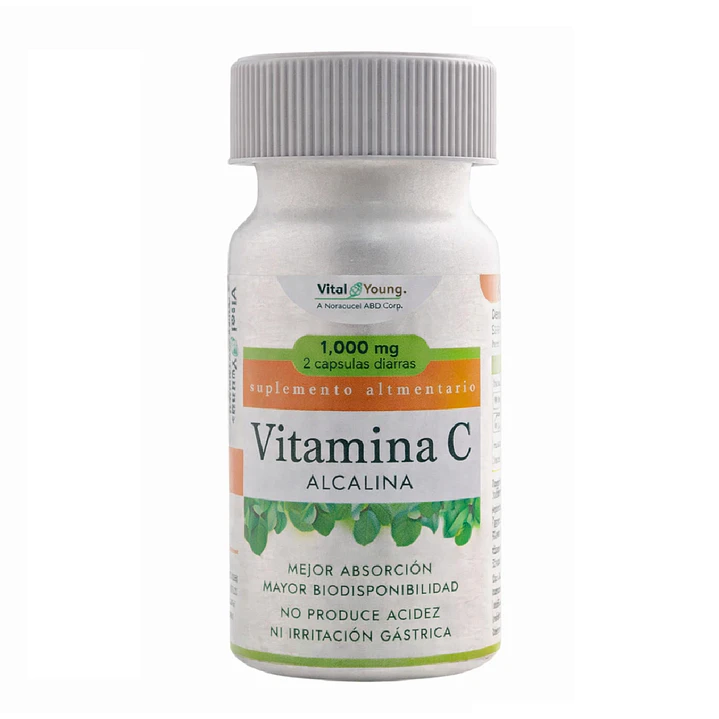 Vitamina C Alcalina 60 Cápsulas Vital & Young 2