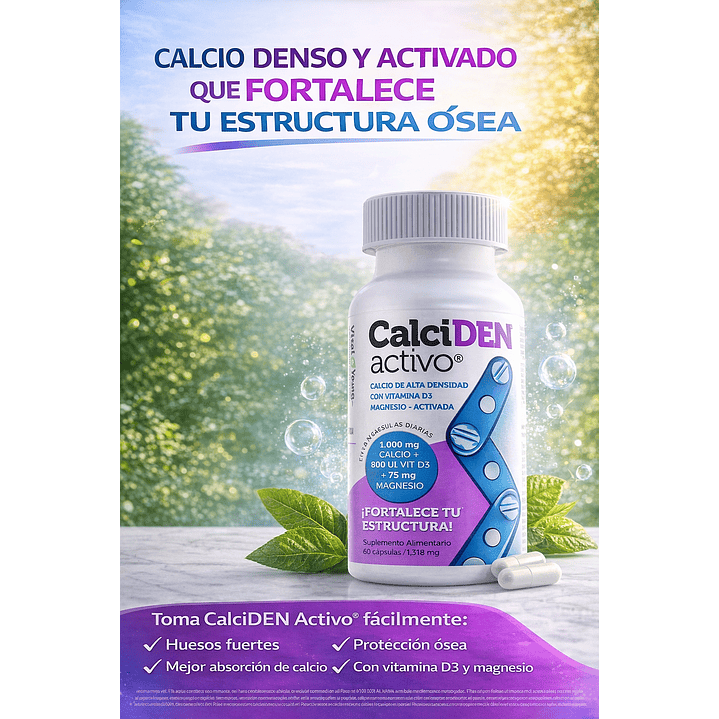 Calcidén Activo 60 Cápsulas Calcio Alta Absorción Pack x2 6