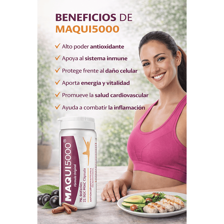 Maqui5000 75% 30 Cápsulas Antioxidante Natural 5