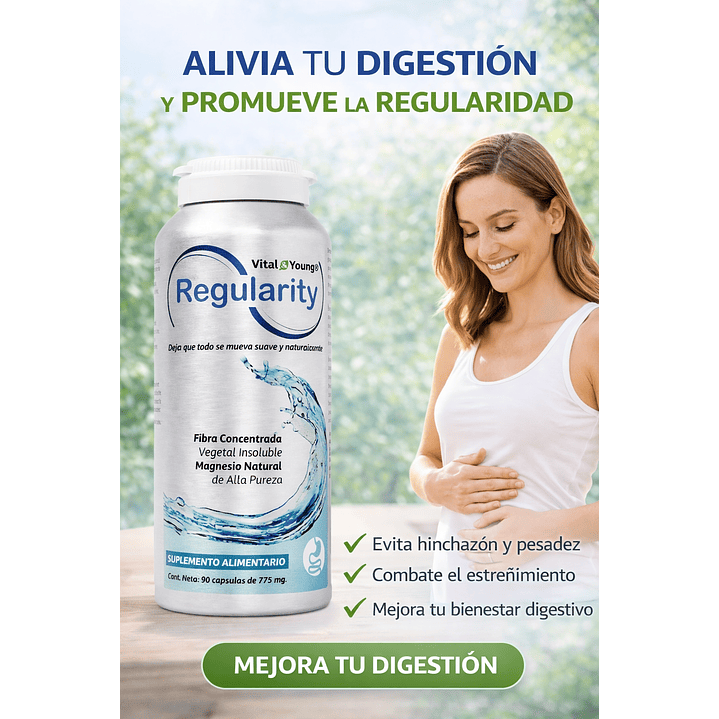 Regularity 90 Cápsulas 775 mg Regulador Digestivo  5