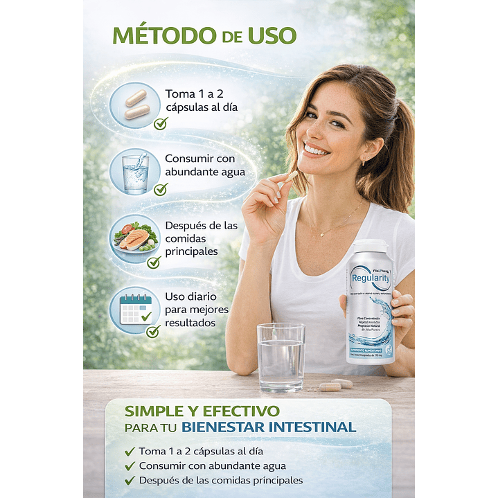 Regularity 90 Cápsulas 775 mg Regulador Digestivo Pack x3 5