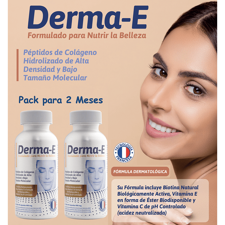 Derma E 90 Cápsulas 490 mg Salud de la Piel Pack x3 3