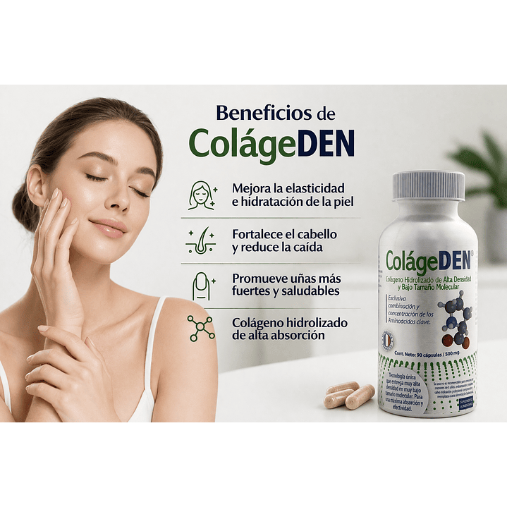 ColageDen Colageno Hidrolizado Vital And Young 500MG X90 Cápsulas 4