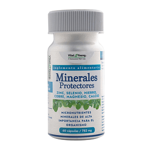 Minerales Protectores Zn Se Fe Cu Mg Ca 60 Cápsulas 782 mg