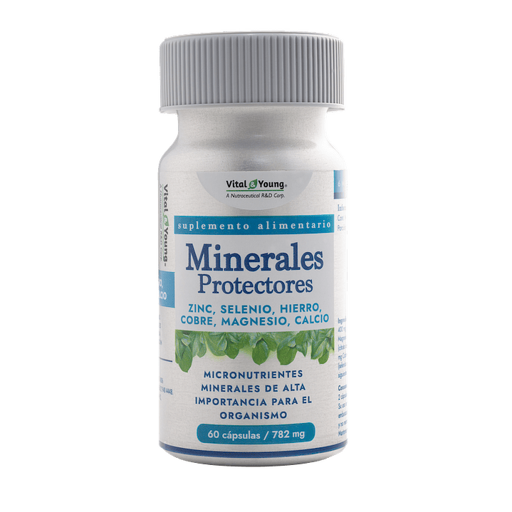 Minerales Protectores Zn Se Fe Cu Mg Ca 60 Cápsulas 782 mg Pack x2 3