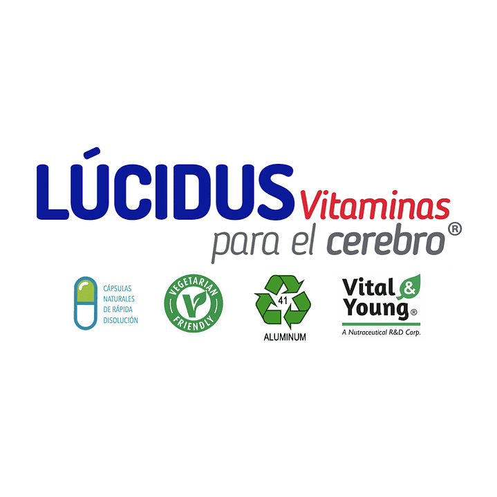 Lucidus Vitaminas 30 Cápsulas 775 mg Energía y Salud Pack x2 11