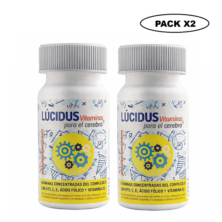 Lucidus Vitaminas 30 Cápsulas 775 mg Energía y Salud Pack x2 1