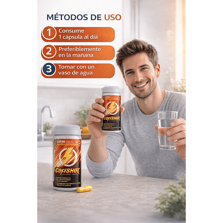 Cofishot 30 Cápsulas 730 mg Energía y Vitalidad Pack x2 5